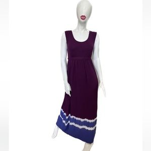 Liz Lange Maternity Women’s Purple Tie Dye Maxi Dress Size M